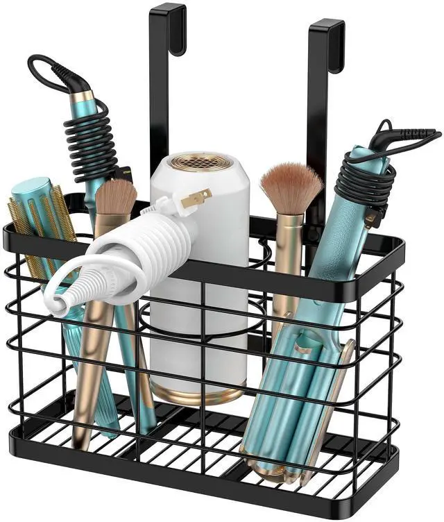 Main image of Hair Tool Organizer - Blow Dryer & Hair Dryer Holder Cabinet Door, Bathroom Organizer & Storage Basket for Styling Tools