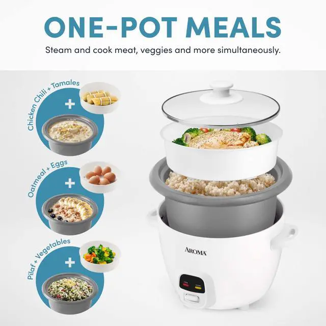 Alt view image 3 of 7 - 20-Cup (Cooked) One-Touch Rice Cooker and Food Steamer with Auto-Warm | 10 cups uncooked, 20 cups cooked (ARC-390NGP)