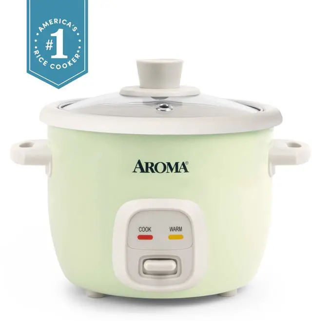 Alt view image 2 of 7 - ® Mini Rice Cooker, 2-Cup (Uncooked) / 4-Cup (Cooked), Grain Cooker, Soup Maker, Oatmeal Cooker, Auto Keep Warm, 1 Qt, Light Green