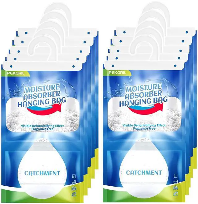 Main image of Moisture Absorber Bags 10 Packs, 15 oz Hanging Dehumidifier Bags, Humidity Packs for Closet, Bathroom, Kitchen, 420g/Pack