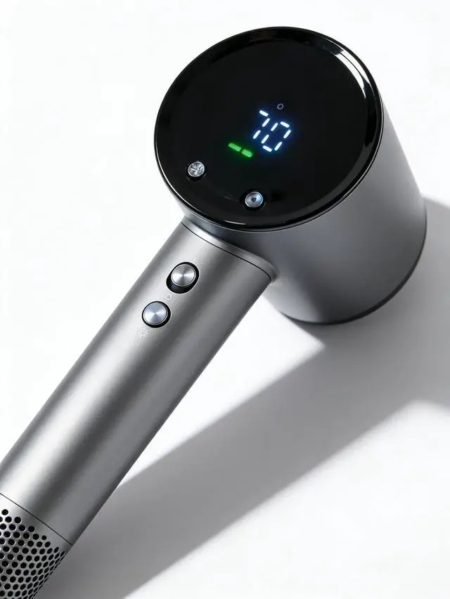 Alt view image 5 of 7 - ion Hair Dryer high Speed brushless Motor with Blow Dryer Diffuser,1400W Ultra-Fast Dryer,Ultra-Ligh, Low Noise,Intelligent LCD Display,for Women/Children