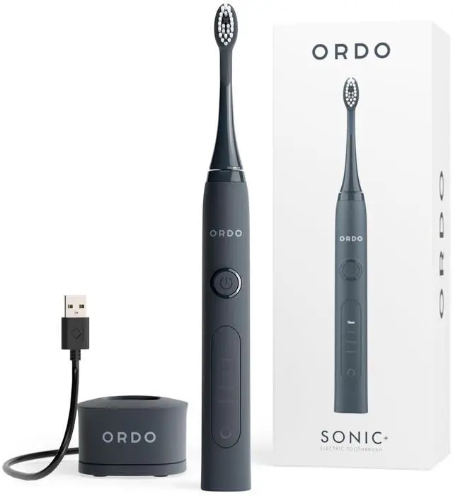 Main image of Sonic+ Electric Toothbrush for Adults, Advanced Tech, 4 Brushing Modes, Fast Rechargeable, Sonic Toothbrushes Over 4 Weeks Battery Life, Silicone Polishing Element, USB Charger, Charcoal Grey
