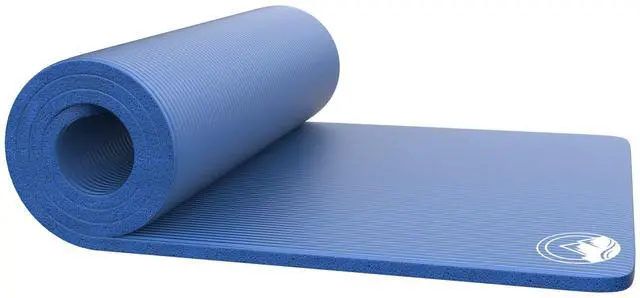 Main image of Foam Sleeping Pad for Camping - 1.25-Inch-Thick Waterproof Sleep Pad with Carry Straps for Cots, Tents, or Sleepovers by Wakeman Outdoors (Blue)