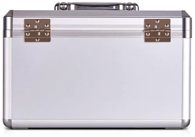 Alt view image 5 of 7 - Medication Lock Box with Key, Medicine Lock Box for Medication Storage, First Aid Box Locked Medicine Case, Key Safe Locking Box for Drugs Use, 12 x 7.4 x 8.1 inches, Silver