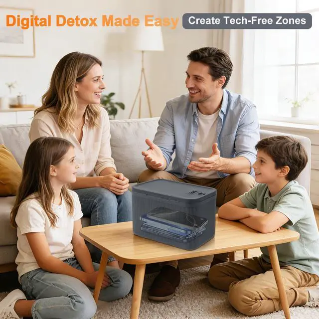 Alt view image 5 of 7 - Upgraded Taller Lock Box for Medication, Phone Jail & Snacks Large Lockable Storage Box with 3-Digit Combination Lock, Food-Safe BPA-Free Plastic Medicine Lock Box for Home, Fridge, Travel