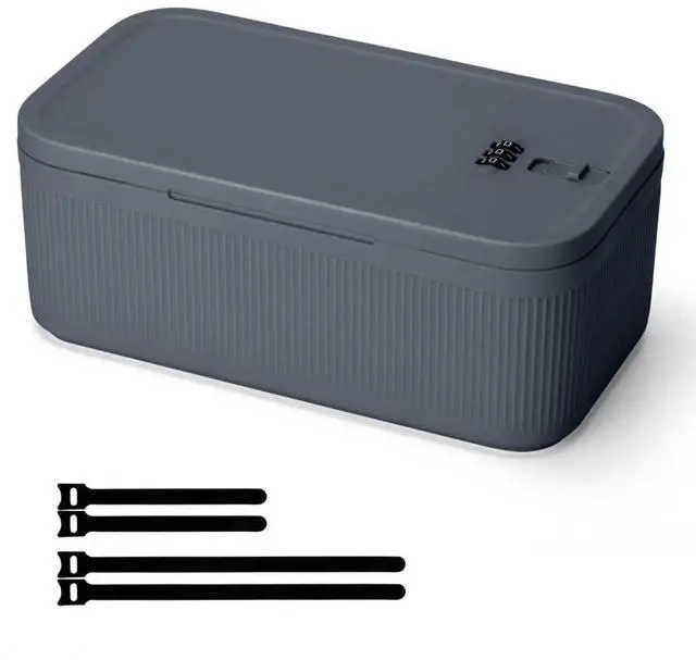 Main image of Medicine Lock Box, Small Lock Box with Code, for Secure Storage of Medications, Snacks, ElectronicsCash, Office Files & Travel Essentials and more, Includes Cable Tie