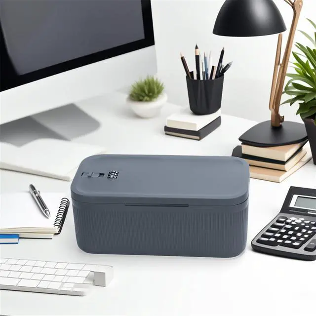 Alt view image 5 of 7 - Medicine Lock Box, Small Lock Box with Code, for Secure Storage of Medications, Snacks, ElectronicsCash, Office Files & Travel Essentials and more, Includes Cable Tie