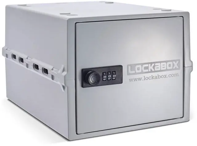 Main image of One | Premium Lock Box | Medium Combination Lock Box For Food, Medicine & Home Safety | External Size 12 x 8 x 6.6 inches (Opal White)