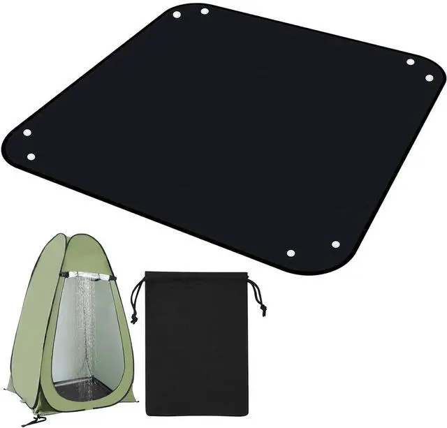 Main image of Outdoor Camping Shower Mat, 39.4" Portable Shower Pan, Simple Version Foldable Floor Mat for Camp Hiking Beach Changing Tent, Prevent Dirtying & Feet Protect, Not Included Tent