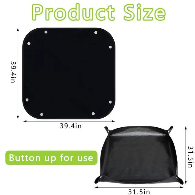 Alt view image 6 of 7 - Outdoor Camping Shower Mat, 39.4" Portable Shower Pan, Simple Version Foldable Floor Mat for Camp Hiking Beach Changing Tent, Prevent Dirtying & Feet Protect, Not Included Tent