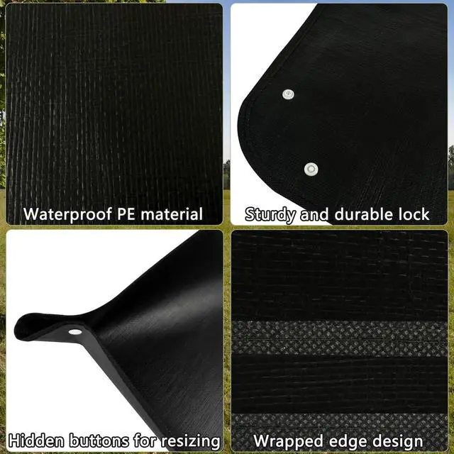Alt view image 7 of 7 - Outdoor Camping Shower Mat, 39.4" Portable Shower Pan, Simple Version Foldable Floor Mat for Camp Hiking Beach Changing Tent, Prevent Dirtying & Feet Protect, Not Included Tent