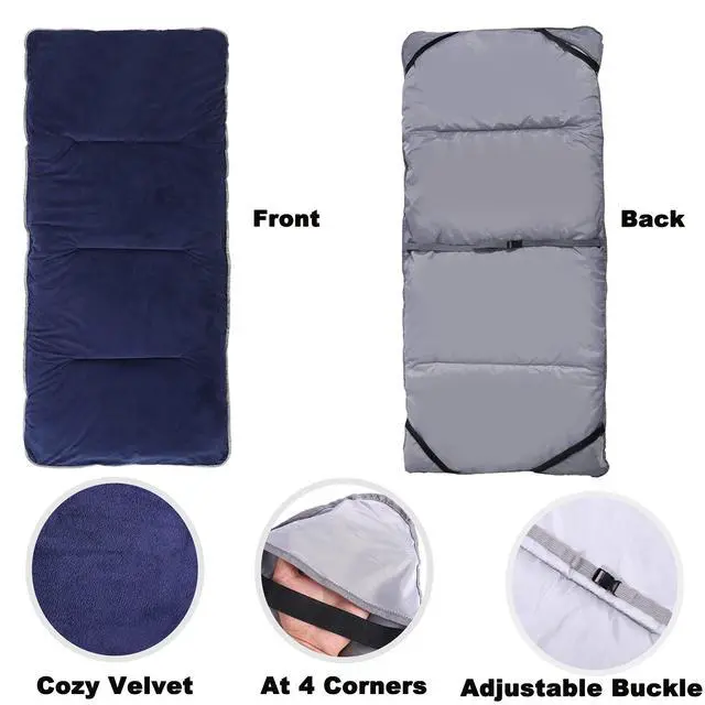 Alt view image 2 of 6 - Thick Camping Sleeping Pad, Soft Comfortable Microfiber Camping Cot Pads for Adults, Lightweight Foldable Sleeping mats for Traveling Hiking Backpacking Traveling Blue Large