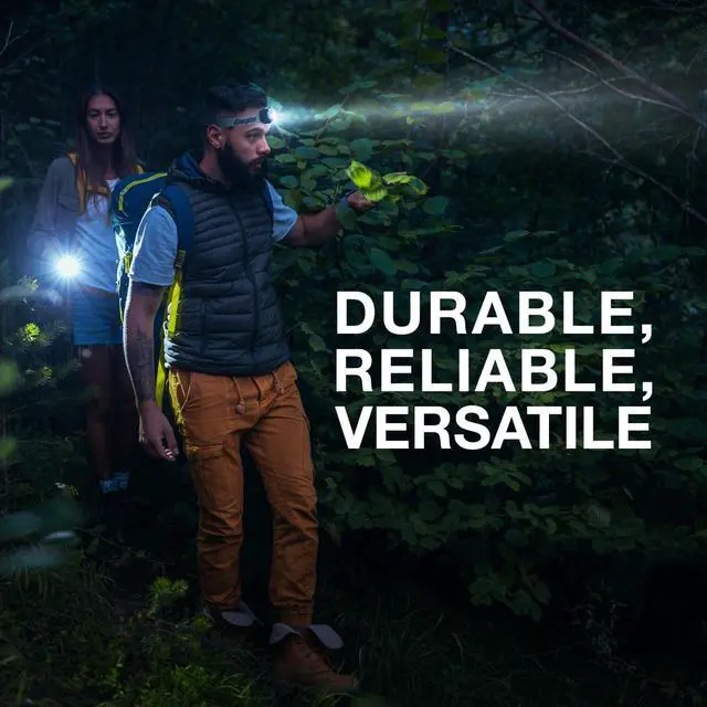 Alt view image 7 of 7 - Vision HD+ LED Headlamp, Water Resistant Bright Headlamp with Digital Focus, Camping Gear and Emergency Light, Batteries Included, Pack of 1