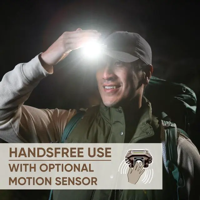 Alt view image 6 of 7 - Jeep MP-450 Headlamp Rechargeable, Ultra Bright LED Rechargeable Head Lamp with White, Red, and Green Light, Water-Resistant Headlight for Outdoor Camping, Running, Hiking, and Fishing