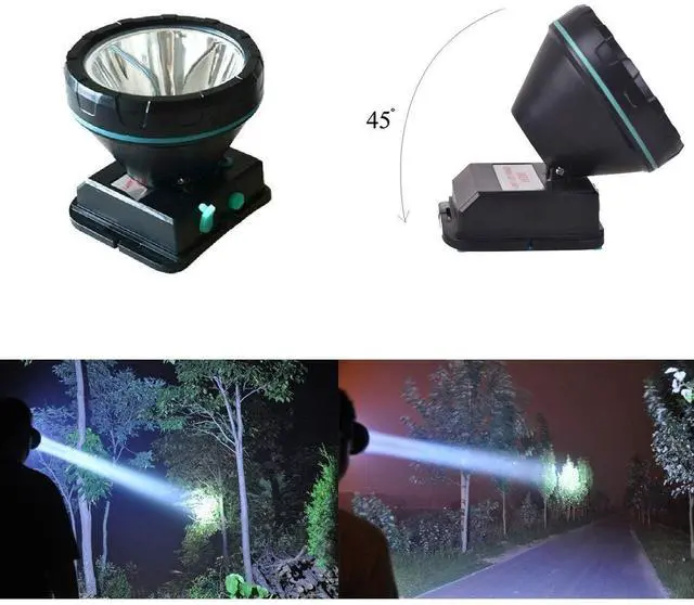 Alt view image 2 of 5 - Bright Headlamp Rechargeable LED Torch for Mining,Camping, Hiking, Fishing