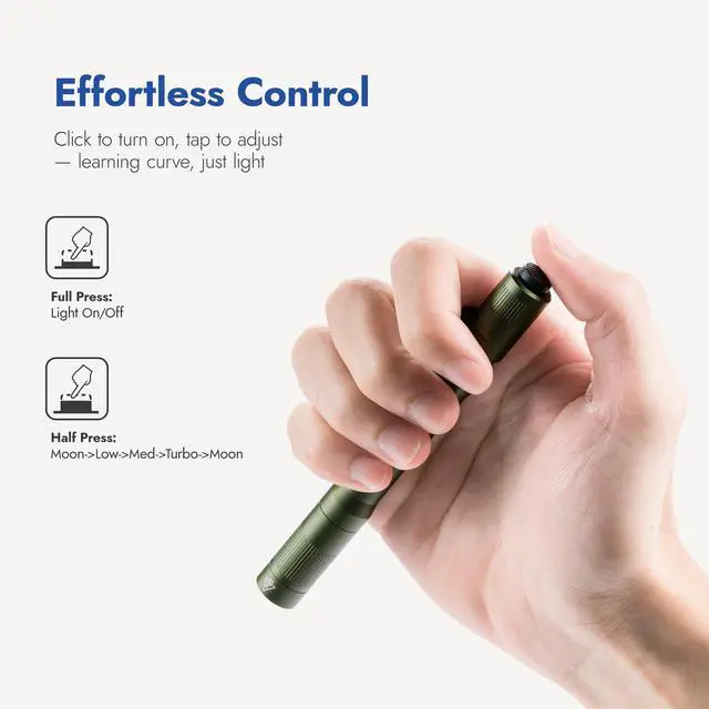 Alt view image 3 of 5 - PL01 Pen Light, 650 Lumens Pocket EDC Flashlight Rechargeable, Bright LED Pen Flashlight, IP68 Handheld Flash Lights, Compatible 2 AAA Battery for Home, Outdoor, Emergencies, Inspection