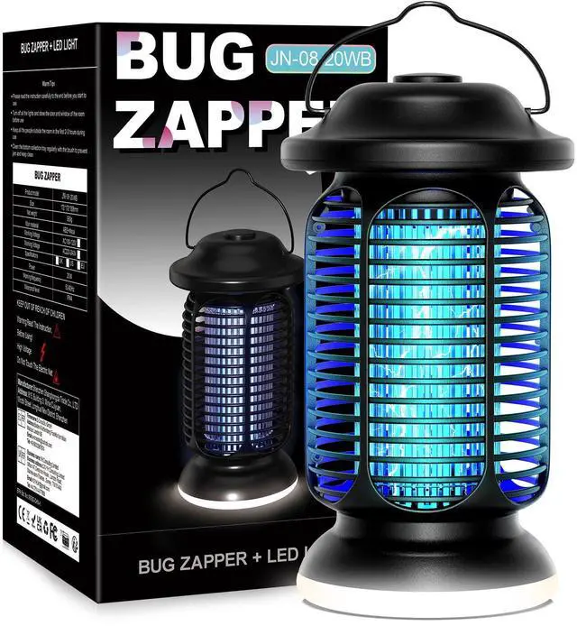 Main image of Bug Zapper Outdoor Indoor, Electric Fly Zapper Waterproof with LED Light, 18W Power & 4000V High-Voltage, Coverage Area of 1/2-1 Acre, 5.5ft Cord, Plug-in Mosquito Trap for Patio Backyard Garden