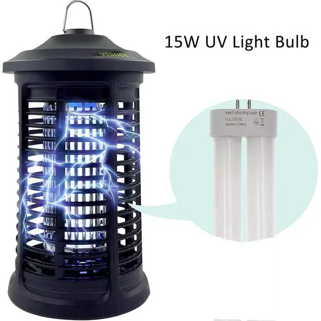 Alt view image 3 of 5 - Bug Zapper Replacement Bulb for Indoor Outdoor, U-Shaped Twin Tube Bulb, 15Watt Replacent Bug Zapper Light Bulb with 4-Pin Base, Insect Attracting Lamp