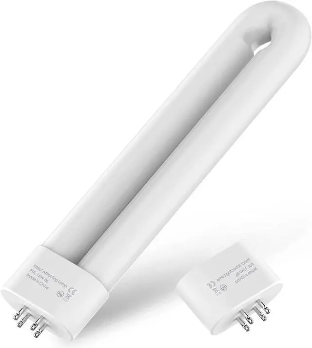 Main image of Bug Zapper Replacement Bulb for Indoor Outdoor, U-Shaped Twin Tube Bulb, 15Watt Replacent Bug Zapper Light Bulb with 4-Pin Base, Insect Attracting Lamp