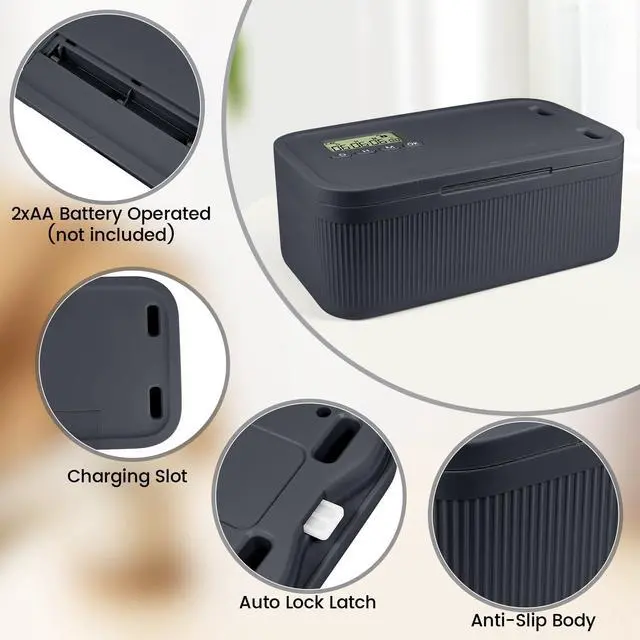 Alt view image 6 of 7 - Timed Lock Box,Phone Lock Box with Timer Unplug from Phones Snacks Video Games & Cravings,2-in-1 Quick Lock or Timer Lock Mode - 30 Days Max,Productive & Focused Phone Jail Box for Safe
