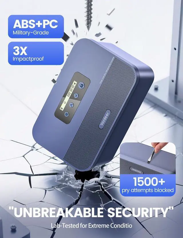 Alt view image 5 of 7 - Safe Timed Lock Box, Phone Lock Box with Timer Unplug from Phones, Video Games, Social Media, Snacks & Cravings, Self-Control Lockable Storage Box for Focus & Self-Control(Dark Blue)