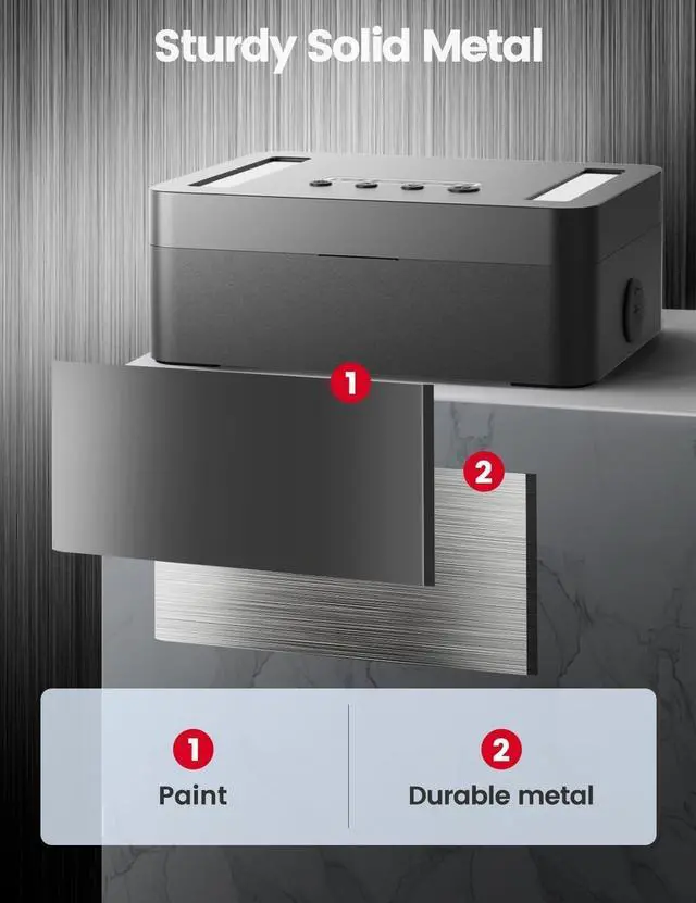Alt view image 2 of 7 - Metal Time Lock Box, Phone Lock Box with Timer, Timed Locking Safe, Self-Control Container with USB C Charge,Child Lock, Audio Prompt, Time Release Storage Locker for Phone/Medicine