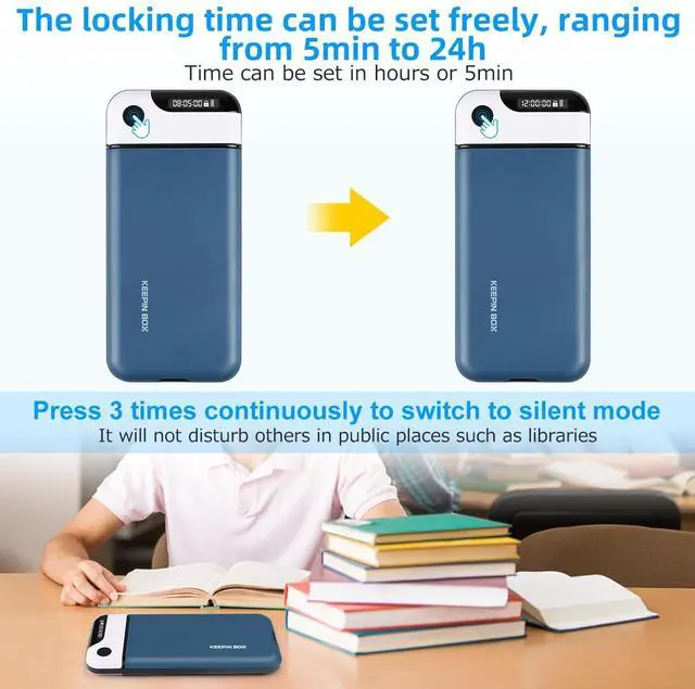 Alt view image 3 of 6 - Phone Lock Box with Timer,Cell Phone Lock Box,USB Charging Type,Long-Term Continuous Use,Time Can Be Freely Set,Easy to Carry,Excessive Games,Mobile Phone Addiction