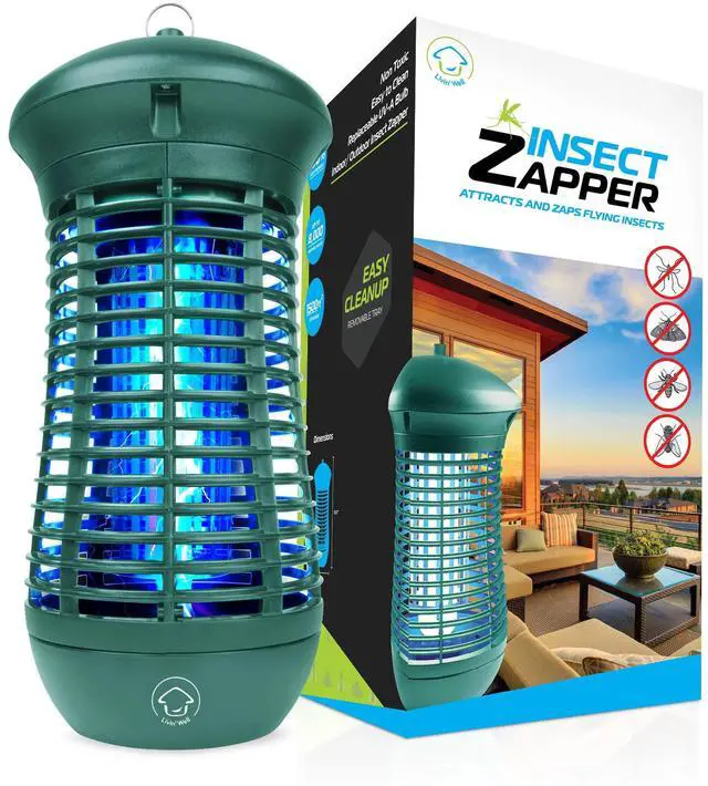Main image of Green Bug Zapper Indoor Outdoor - 4000V High Powered Electric Mosquito Zapper Home Patio, 1,500 Sq Ft Range Fly Trap,18W UVA Bulb Mosquito Killer Lamp Insect Bug Light