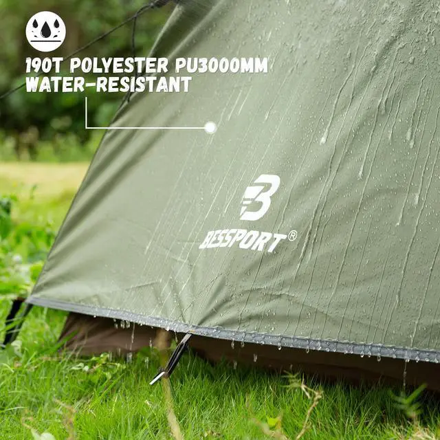 Alt view image 5 of 7 - Camping Tent for 2 Person, Lightweight Backpacking Tent Waterproof Windproof Two Doors Easy Setup Double Layer Outdoor Tents for 3 to 4 Seasons, Suitable for Outdoor,Hiking,Camping