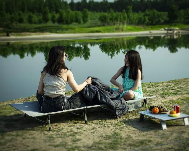 Alt view image 3 of 6 - Super Easy Assemble Folding Cot Ultralight Compact Heavy Duty with Carry Bag for Adults Camping Backpacking (Grey)