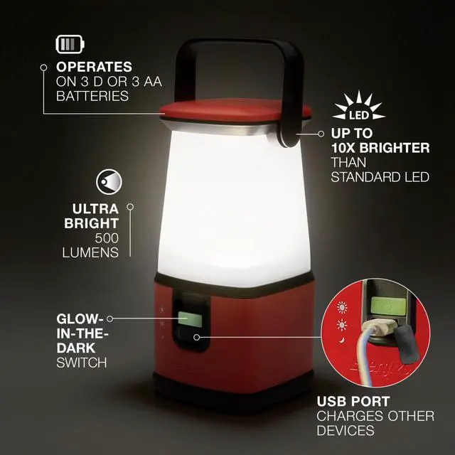 Alt view image 2 of 7 - WeatheReady LED Camping Lantern PRO-360, IPX4 Water Resistant Tent Light, Ultra Bright Battery Powered Lanterns for Camping, Outdoors, Emergency Power Outage