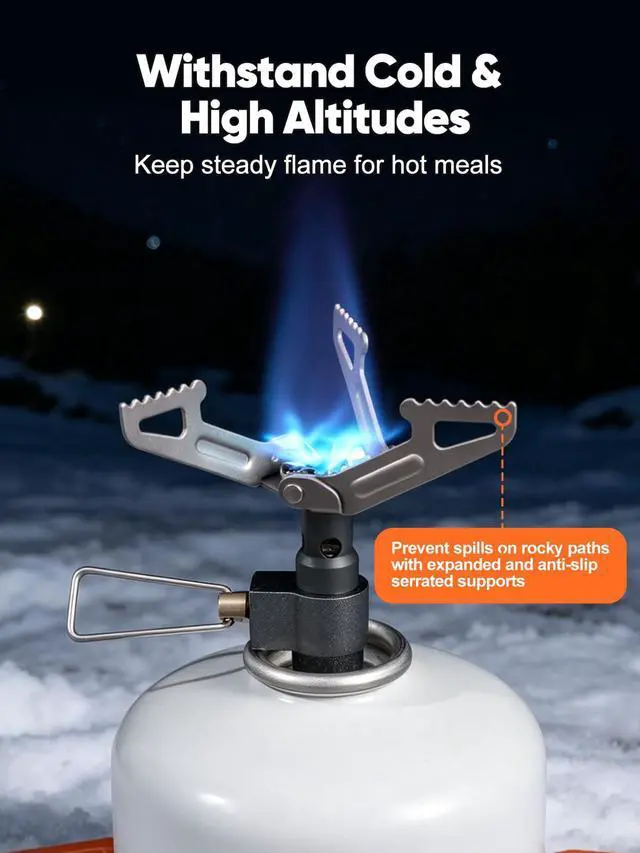 Alt view image 5 of 7 - Titanium Camping Cookware 750ML Titanium Pot with Camping Stove and Spork Portable Pot for Backpacking, Hiking, Traveling and Picnic