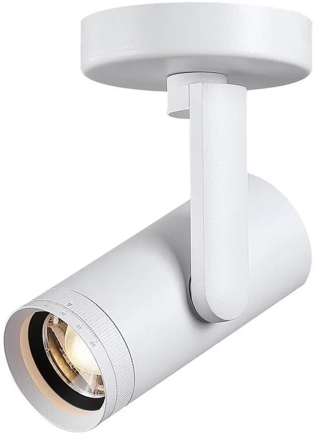 Main image of 12W LED Dimmable Zoomable Ceiling Spotlight Indoor Adjustable Wall Surface Mount Accent Light for Home Corridor, Picture, Plants & Painting | Warm White 3000K CRI 97, Flicker-Free, White