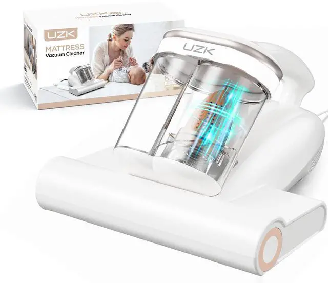 Main image of Bed Vacuum Cleaner Mattress Vacuum Cleaner,16Kpa Powerful Handheld Vacuums with UV-C Light & Double Dust Cup & High Heating & Ultrasonic & HEPA Filter for Bed Sofa(Corded,Frost White)