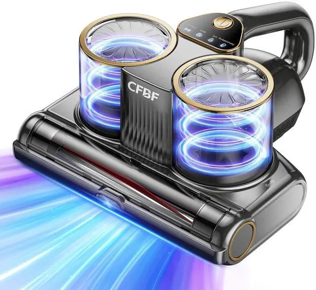 Main image of Mattress Vacuum Cleaner, Bed Vacuum Cleaner with 16Kpa Suction 253.7nm UV-C Light, Ultrasonic & High Heating, 500W Powerful Double-Cup Handheld Vacuums