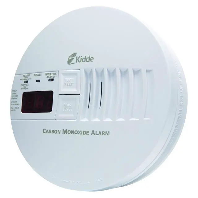 Alt view image 4 of 6 - Hardwired Carbon Monoxide Detector with 9-Volt Battery Backup, Digital LED Display 5.75 diameter x 1.8 depth