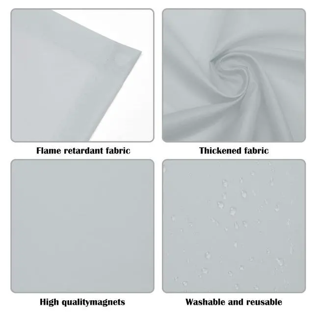 Alt view image 4 of 6 - 2 Pcs Fluorescent Light Covers - 4 x 2 Feet Covers for Ceiling Lights, Magnetic Light Filters for Classroom, Office, Hospitals, Home (Light Gray)