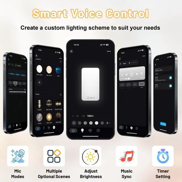 Alt view image 3 of 7 - 4 Pack LED Backlight Sheet, 24V 36W 6000K White Flexible Led Panel Lights with Alexa & APP Remote Control Dimmable Backlit Light 19.7X9.7 Inch for Translucent Stone/Marble/Onyx/Quartz Countertop