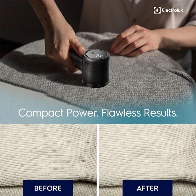 Alt view image 5 of 7 - Rechargeable Fabric Shaver | Compact Travel Lint Remover for Clothes & Furniture | Eliminates Fuzz & Pilling | 3-Speed Electric Lint Shaver with Type-C Fast Charging Port - Black