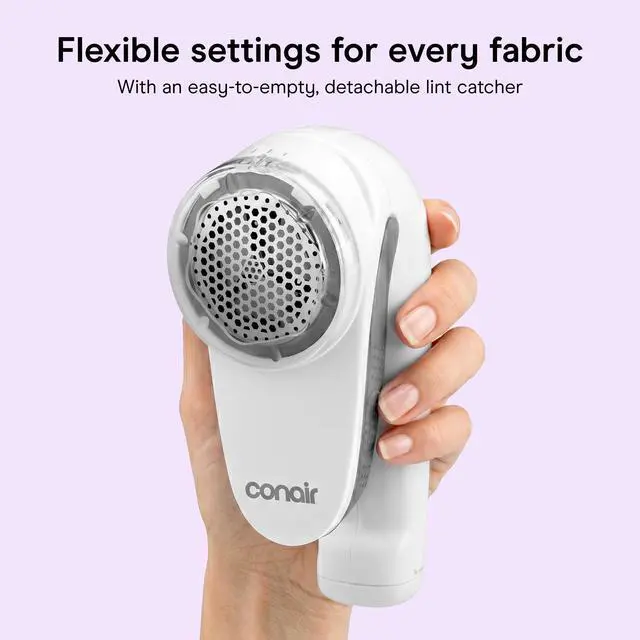 Alt view image 6 of 7 - Fabric Shaver and Lint Remover, Rechargeable Portable Clothes Shaver with 3 Settings, Fuzz Remover for Sweaters, Clothing, and Furniture, Large 2-Inch Shaving Head, White