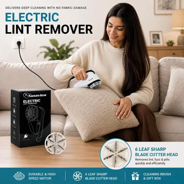Alt view image 2 of 7 - Power Corded Electric Fabric Shaver
