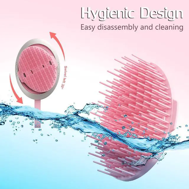 Alt view image 7 of 7 - Scalp Massager Hair Growth - Electric Head Massager Brush - Unique Birthday Gifts for Women - Sonic Vibration Comb for Stimulating Follicles - Relax Scalp Stress for Mom - Pink