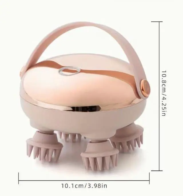 Alt view image 5 of 5 - Electric Scalp Massager, Head Massager Scalp Stress Relax, Rechargeable IPX7 Waterproof 2 Massage Styles, 8 Removable Claws for Head/Body Massage & Face Cleaning