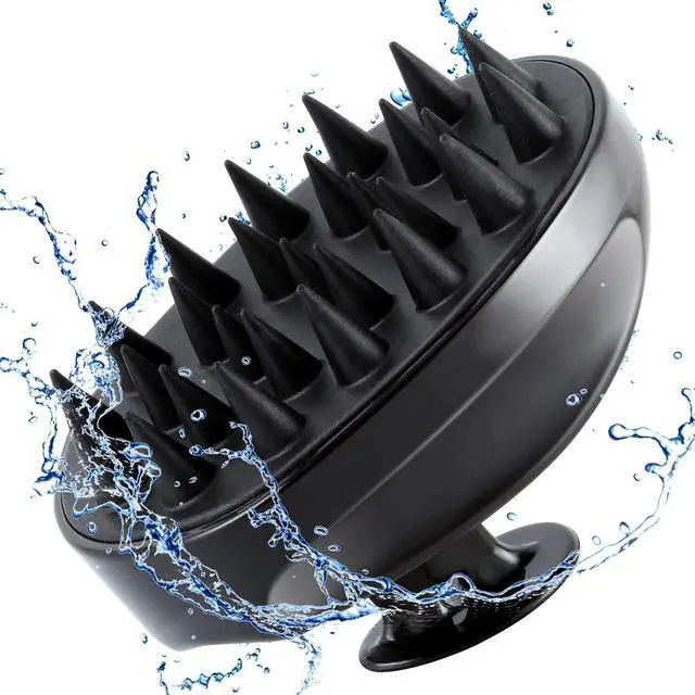 Main image of Scalp Massager Shampoo Brush, Hair Scalp Scrubber Shower Hair Brush Head Massager for Stress Relax Hair Growth, Dandruff Brush Scalp Exfoliator for Women Men Kids Pets, Black