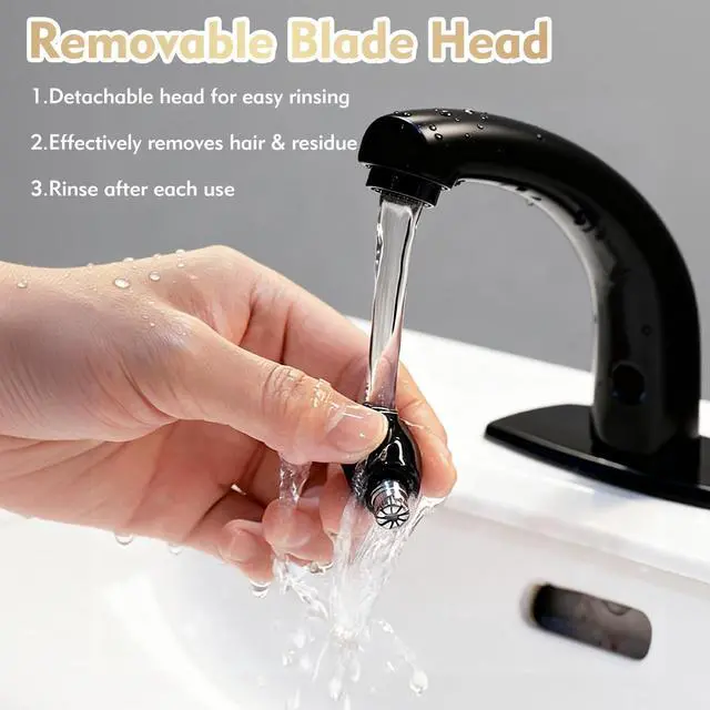 Alt view image 6 of 6 - Nose Hair Trimmer, Rechargeable Nose Hair Trimmer for Men Women with Cleaning Brush, Easy to Clean, Multifunctional Nose and Ear Hair Trimmer Improved Stainless Steel Replaceable Blade(Black)