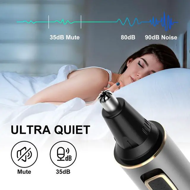 Alt view image 5 of 7 - Nose Hair Trimmers for MenRechargeable Hair Trimmer 2 in 1 Painless Multifunctional Ear and Nose Hair Trimmer with IPX7 Waterproof Dual Edge Blades (Grey)