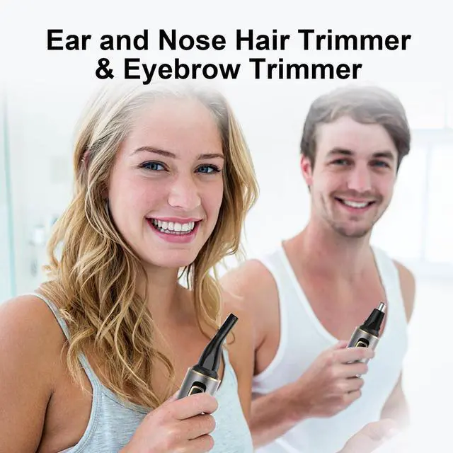 Alt view image 7 of 7 - Nose Hair Trimmers for MenRechargeable Hair Trimmer 2 in 1 Painless Multifunctional Ear and Nose Hair Trimmer with IPX7 Waterproof Dual Edge Blades (Grey)