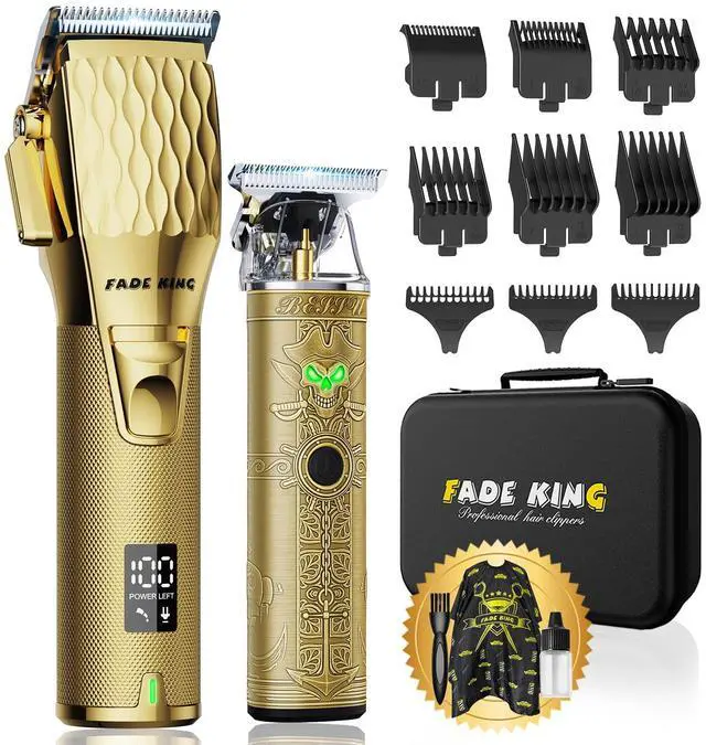 Main image of ® Professional Hair Clippers for Men Cordless Barber Clippers & Beard Trimmer for Men, Fade Clipper and Trimmer Set for Home & Barber Use, Complete Men's Grooming Kit - Gifts for Men