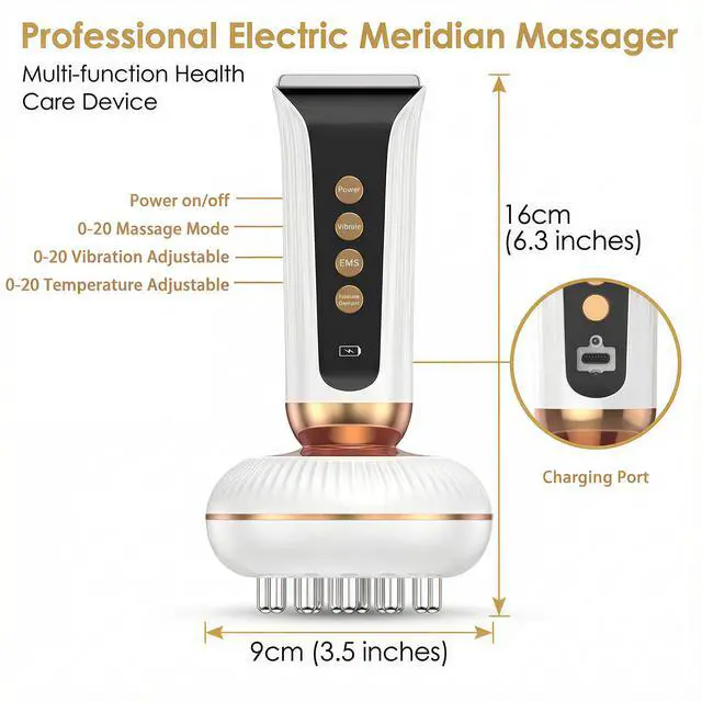 Alt view image 6 of 7 - 4-in-1 Lymphatic Drainage Massager - Body Sculpting Machine - Anti Cellulite Massage Tool for Cellulite Reduction, Fat, Pain Relief on Legs, Arms, Belly, Butt & Stomach