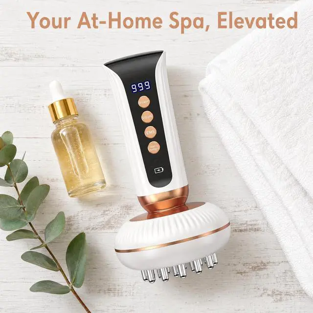 Alt view image 5 of 7 - 4-in-1 Lymphatic Drainage Massager - Body Sculpting Machine - Anti Cellulite Massage Tool for Cellulite Reduction, Fat, Pain Relief on Legs, Arms, Belly, Butt & Stomach